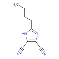 Chemical structure of 2-butyl-1H-imidazole-4,5-dicarbonitrile - CSSB00000083814