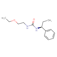 Chemical structure of 3-(2-ethoxyethyl)-1-[(1S)-1-phenylpropyl]urea - CSSB02001698805