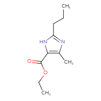 Chemical structure of ethyl 4-methyl-2-propyl-1H-imidazole-5-carboxylate - CSSB00000103752