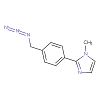 Chemical structure of 2-[4-(azidomethyl)phenyl]-1-methyl-1H-imidazole - CSSB13012581262