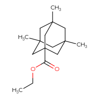 Chemical structure of ethyl 3,5,7-trimethyladamantane-1-carboxylate - CSSB03240280330