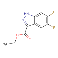 Chemical structure of ethyl 5,6-difluoro-1H-indazole-3-carboxylate - CSSB00010178045