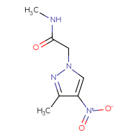 Chemical structure of N-methyl-2-(3-methyl-4-nitro-1H-pyrazol-1-yl)acetamide - CSSB00103310095