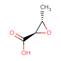Chemical structure of (2R,3S)-3-methyloxirane-2-carboxylic acid - CSSB00015195424