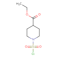 Chemical structure of ethyl 1-(chlorosulfonyl)piperidine-4-carboxylate - CSSB00000246781