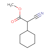 Chemical structure of methyl 2-cyano-2-cyclohexylacetate - CSSB00013133307