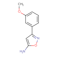 Chemical structure of 3-(3-methoxyphenyl)-1,2-oxazol-5-amine - CSSB00011233970