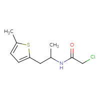 Chemical structure of 2-chloro-N-[1-(5-methylthiophen-2-yl)propan-2-yl]acetamide - CSSB00012085870