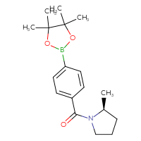 Chemical structure of (2S)-2-methyl-1-[4-(4,4,5,5-tetramethyl-1,3,2-dioxaborolan-2-yl)benzoyl]pyrrolidine - CSSB02522233018