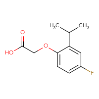 Chemical structure of 2-[4-fluoro-2-(propan-2-yl)phenoxy]acetic acid - CSSB00010426140