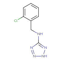 Chemical structure of N-[(2-chlorophenyl)methyl]-2H-1,2,3,4-tetrazol-5-amine - CSSB00116297415