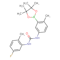 Chemical structure of 3-(5-fluoro-2-methylphenyl)-1-[4-methyl-3-(4,4,5,5-tetramethyl-1,3,2-dioxaborolan-2-yl)phenyl]urea - CSSB21332155417