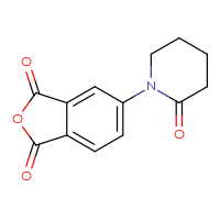 Chemical structure of 5-(2-oxopiperidin-1-yl)-1,3-dihydro-2-benzofuran-1,3-dione - CSSB00020651501