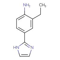 Chemical structure of 2-ethyl-4-(1H-imidazol-2-yl)aniline - CSSB00000095808