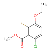 Chemical structure of methyl 6-chloro-3-ethoxy-2-fluorobenzoate - CSSB00135297155