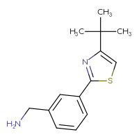 Chemical structure of 1-[3-(4-tert-butyl-1,3-thiazol-2-yl)phenyl]methanamine - CSSB00008309599