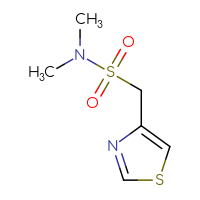 Chemical structure of N,N-dimethyl-1-(1,3-thiazol-4-yl)methanesulfonamide - CSSB00152561006