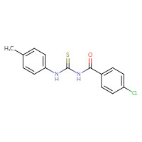 Chemical structure of 1-(4-chlorobenzoyl)-3-(4-methylphenyl)thiourea - CSSB00020582838