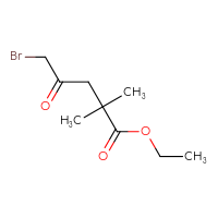 Chemical structure of ethyl 5-bromo-2,2-dimethyl-4-oxopentanoate - CSSB00010140340