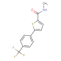 Chemical structure of N-methyl-5-[4-(trifluoromethyl)phenyl]thiophene-2-carboxamide - CSSB14361529151