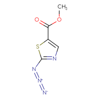 Chemical structure of methyl 2-azido-1,3-thiazole-5-carboxylate - CSSB00153394791