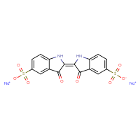 Chemical structure of disodium (Z)-3,3'-dioxo-1H,1'H,3H,3'H-[2,2'-biindolylidene]-5,5'-disulfonate - CSSB00020678445