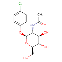 Chemical structure of N-[(2S,3R,4R,5S,6R)-2-(4-chlorophenoxy)-4,5-dihydroxy-6-(hydroxymethyl)oxan-3-yl]acetamide - CSSS00027602062
