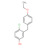 Chemical structure of 4-chloro-3-[(4-ethoxyphenyl)methyl]phenol - CSSB00121572850