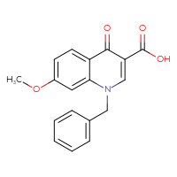 Chemical structure of 1-benzyl-7-methoxy-4-oxo-1,4-dihydroquinoline-3-carboxylic acid - CSSB00010184996