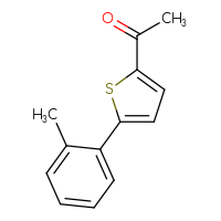 Chemical structure of 1-[5-(2-methylphenyl)thiophen-2-yl]ethan-1-one - CSSB00011275915