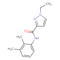 Chemical structure of N-(2,3-dimethylphenyl)-1-ethyl-1H-pyrazole-3-carboxamide - CSSB00046126113