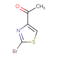 Chemical structure of 1-(2-bromo-1,3-thiazol-4-yl)ethan-1-one - CSSB00010371126