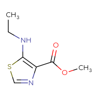 Chemical structure of methyl 5-(ethylamino)-1,3-thiazole-4-carboxylate - CSSB00009933369