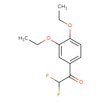 Chemical structure of 1-(3,4-diethoxyphenyl)-2,2-difluoroethan-1-one - CSSB00006552982