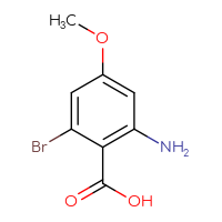Chemical structure of 2-amino-6-bromo-4-methoxybenzoic acid - CSSB00000695443