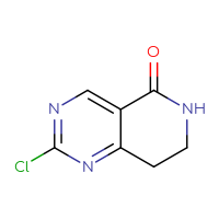 Chemical structure of 2-chloro-5H,6H,7H,8H-pyrido[4,3-d]pyrimidin-5-one - CSSB00010726354