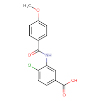 Chemical structure of 4-chloro-3-(4-methoxybenzamido)benzoic acid - CSSB00000750840