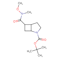 Chemical structure of tert-butyl 6-[methoxy(methyl)carbamoyl]-2-azabicyclo[3.2.0]heptane-2-carboxylate - CSSB02517072339