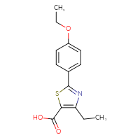 Chemical structure of 2-(4-ethoxyphenyl)-4-ethyl-1,3-thiazole-5-carboxylic acid - CSSB00000723682
