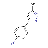 Chemical structure of 4-(3-methyl-1H-pyrazol-5-yl)aniline - CSSB00009871693