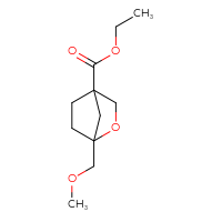 Chemical structure of ethyl 1-(methoxymethyl)-2-oxabicyclo[2.2.1]heptane-4-carboxylate - CSSB02133982099