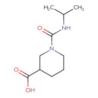 Chemical structure of 1-[(propan-2-yl)carbamoyl]piperidine-3-carboxylic acid - CSSB00000738792