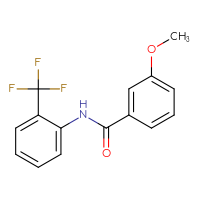 Chemical structure of 3-methoxy-N-[2-(trifluoromethyl)phenyl]benzamide - CSSB00027989413