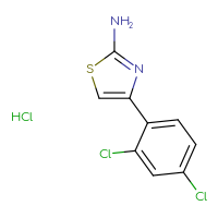 Chemical structure of 4-(2,4-dichlorophenyl)-1,3-thiazol-2-amine hydrochloride - CSSB00027788312