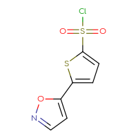 Chemical structure of 5-(1,2-oxazol-5-yl)thiophene-2-sulfonyl chloride - CSSB00000051274
