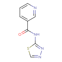 Chemical structure of N-(1,3,4-thiadiazol-2-yl)pyridine-3-carboxamide - CSSB00000026474