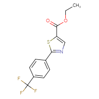 Chemical structure of ethyl 2-[4-(trifluoromethyl)phenyl]-1,3-thiazole-5-carboxylate - CSSB00020649179