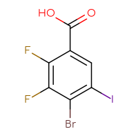 Chemical structure of 4-bromo-2,3-difluoro-5-iodobenzoic acid - CSSB06807313730