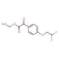 Chemical structure of ethyl 2-[4-(2,2-difluoroethoxy)phenyl]-2-oxoacetate - CSSB02193229707