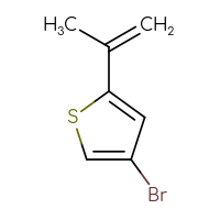 Chemical structure of 4-bromo-2-(prop-1-en-2-yl)thiophene - CSSB00014222526
